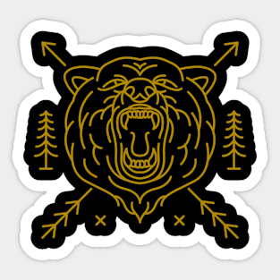 Wild Bear Head 2 Sticker